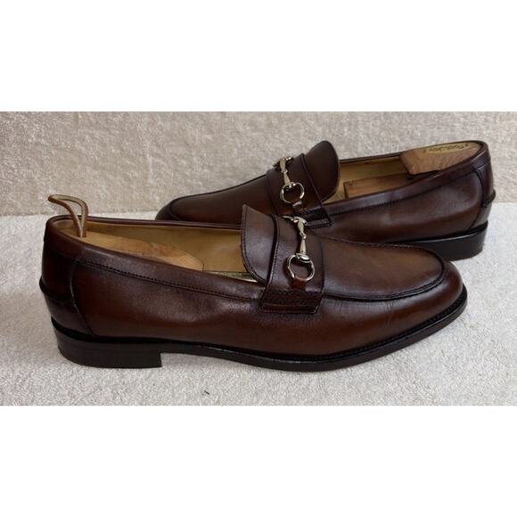 Mezlan Dress Shoes Horse Bit Ornament Slip On Loafer Leather Brown Size 11.5